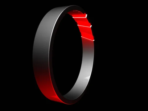 Red Magnetic Ring Stock Footage 40570328