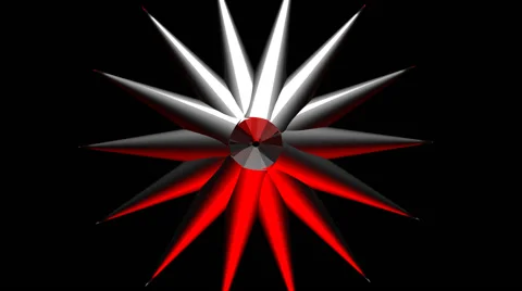 Red Magnetic Spikes making circular animation Stock Footage 40568208