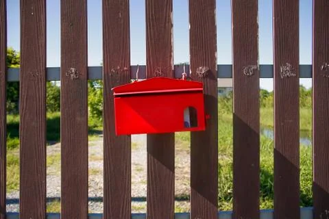 Red mail box Stock Photos