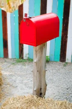 Red mail box Stock Photos