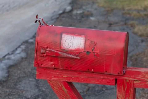 Red Mail Box Stock Photos