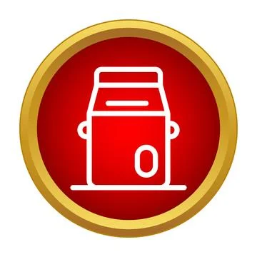 Red mailbox icon representing mail and correspondence Illustration