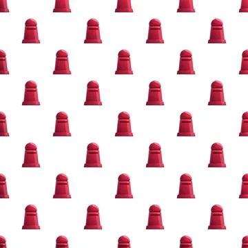 Red mailboxes creating seamless postal service pattern Stock Illustration