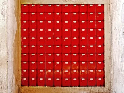 Red mailboxes Stock Photos