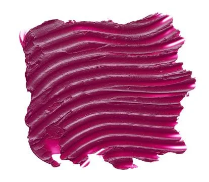 Red makeup smear of matte lip gloss Stock Photos