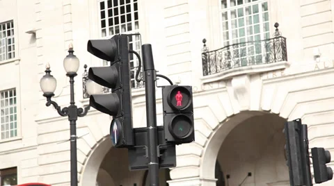 Red man to green man Stock Footage 38458921