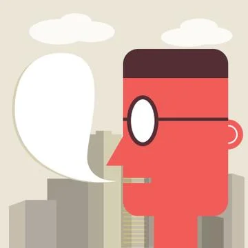 Red man said Stock Illustration