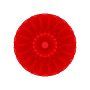 RED MANDALA GEOMETRIC (1) Stock Illustration