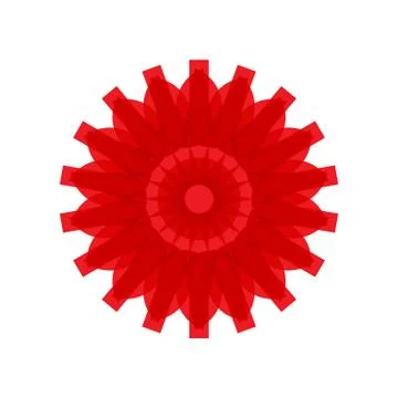 RED MANDALA GEOMETRIC (1) Stock Illustration