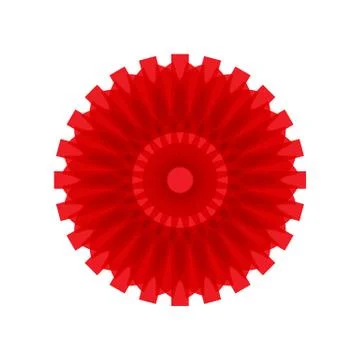 RED MANDALA GEOMETRIC (1) Stock Illustration