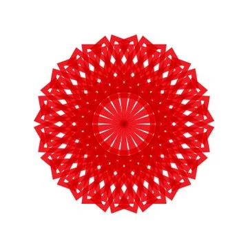 RED MANDALA GEOMETRIC (10) Illustrazione stock