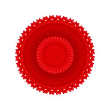 RED MANDALA GEOMETRIC (10) Stock Illustration