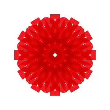RED MANDALA GEOMETRIC (2) Stock Illustration