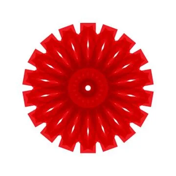 RED MANDALA GEOMETRIC (2) Stock Illustration