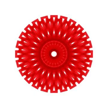 RED MANDALA GEOMETRIC (2) Stock Illustration