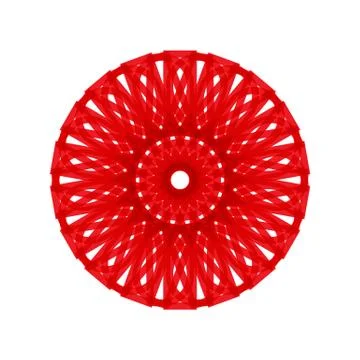 RED MANDALA GEOMETRIC (2) Stock Illustration