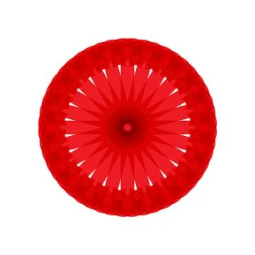 RED MANDALA GEOMETRIC (3) Stock Illustration