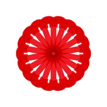 RED MANDALA GEOMETRIC (3) Stock Illustration