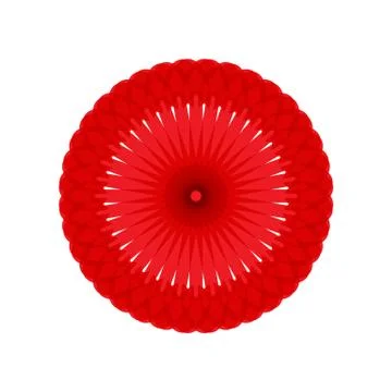 RED MANDALA GEOMETRIC (3) Stock Illustration