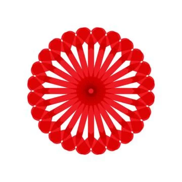 RED MANDALA GEOMETRIC (3) Stock Illustration