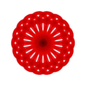 RED MANDALA GEOMETRIC (4) Stock Illustration