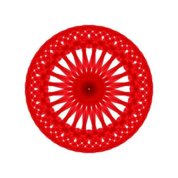 RED MANDALA GEOMETRIC (4) Stock Illustration