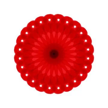 RED MANDALA GEOMETRIC (4) Stock Illustration