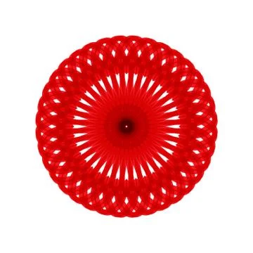 RED MANDALA GEOMETRIC (4) Stock Illustration