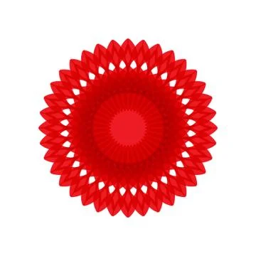 RED MANDALA GEOMETRIC (5) Stock Illustration