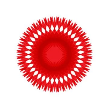 RED MANDALA GEOMETRIC (5) Stock Illustration