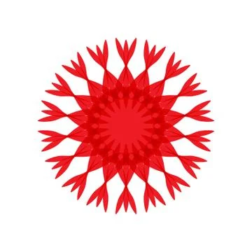 RED MANDALA GEOMETRIC (5) Stock Illustration