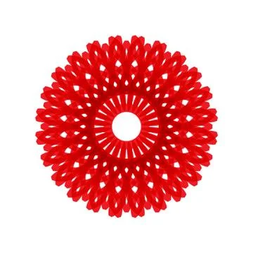 RED MANDALA GEOMETRIC (6) Stock Illustration