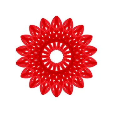 RED MANDALA GEOMETRIC (6) Illustrazione stock