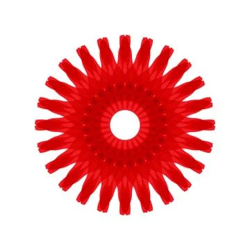 RED MANDALA GEOMETRIC (6) Illustrazione stock