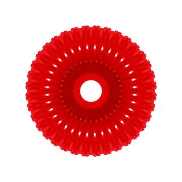 RED MANDALA GEOMETRIC (6) Stock Illustration