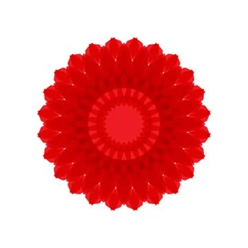 RED MANDALA GEOMETRIC (7) Stock Illustration