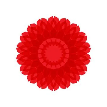 RED MANDALA GEOMETRIC (7) Stock Illustration