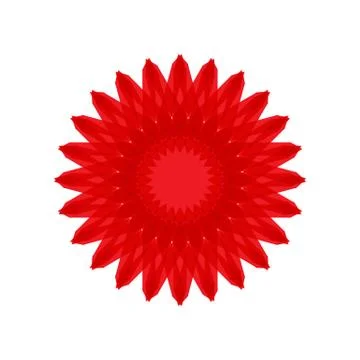 RED MANDALA GEOMETRIC (7) Stock Illustration