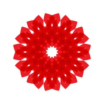 RED MANDALA GEOMETRIC (8) Stock Illustration