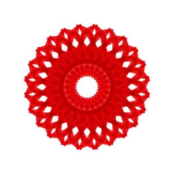 RED MANDALA GEOMETRIC (8) Stock Illustration