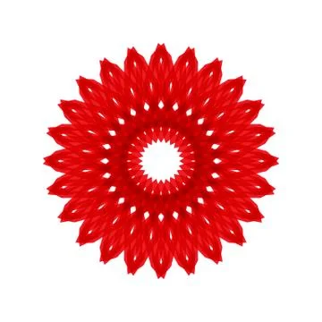 RED MANDALA GEOMETRIC (8) Illustrazione stock