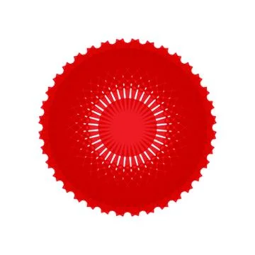 RED MANDALA GEOMETRIC (9) Stock Illustration