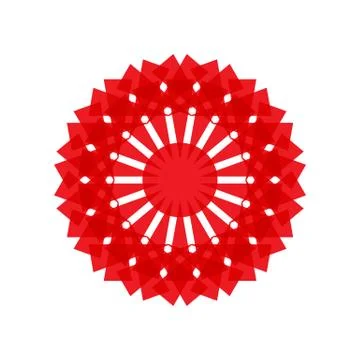 RED MANDALA GEOMETRIC (9) Stock Illustration