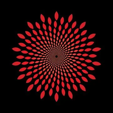 Red mandala spiral vortex Stock-Illustration