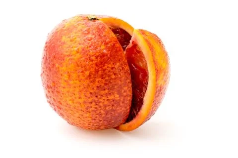 Red Mandarin on a white Stock Photos