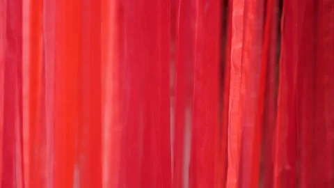 Red mantle fluttering gently. red glossy curtain. abstract background, computer Stock Footage 131405895