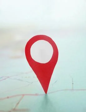 Red map locator Stock Photos