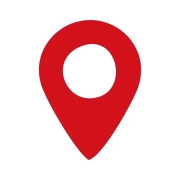 Red Map Marker Icon Isolated on White Background. Vector Illustration Stock Illustration