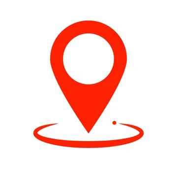 Red map pin icon. Location pin. GPS. Vector. Stock Illustration