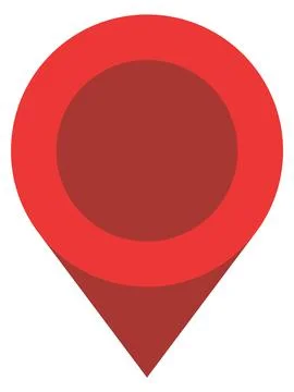 Red map pin. Location pointer. Geo sign Stock Illustration